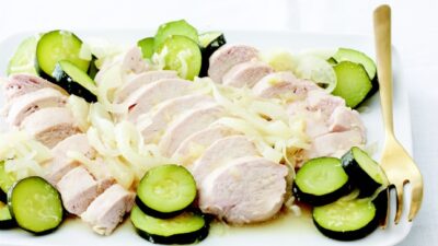 White Wine Poached Chicken with Dill