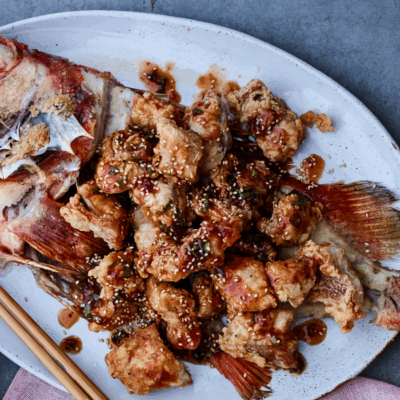 Whole Fried Red Snapper with Chili Garlic Sauce