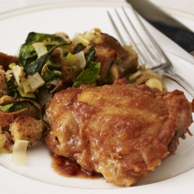 Whole Wheat Stuffing with Leeks