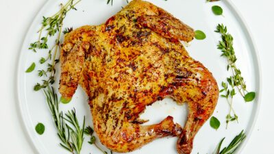 Dry Brined Spatchcocked Chicken