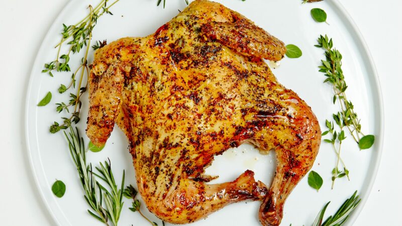 Dry Brined Spatchcocked Chicken