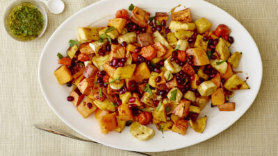 ROASTED FALL VEGETABLES WITH POMEGRANATE MOLASSES