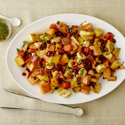 ROASTED FALL VEGETABLES WITH POMEGRANATE MOLASSES