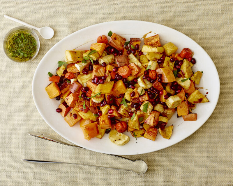 ROASTED FALL VEGETABLES WITH POMEGRANATE MOLASSES