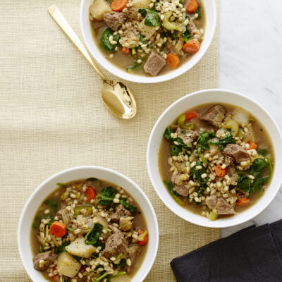 Spinach Lamb and Leek Slow Cooker Stew