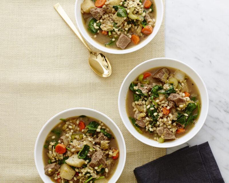Spinach Lamb and Leek Slow Cooker Stew
