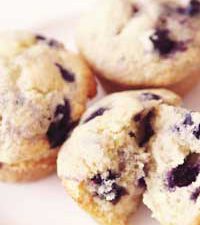 Wild Blueberry Gingered Lemon Muffins