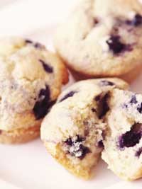 Wild Blueberry Gingered Lemon Muffins