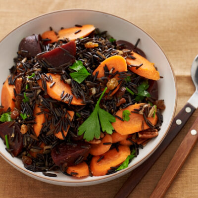 Wild Rice with Carrots and Beets