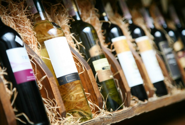 wine bottles