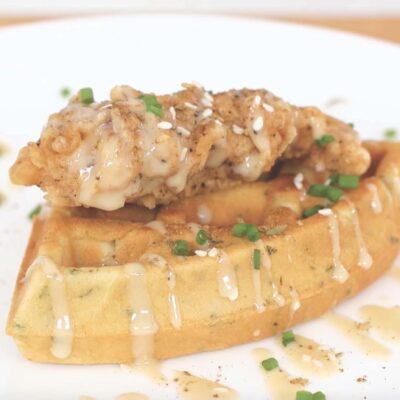 Za'atar Chicken and Falafel Waffle