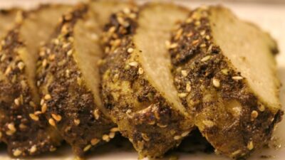 zaatar crusted gefilte fish
