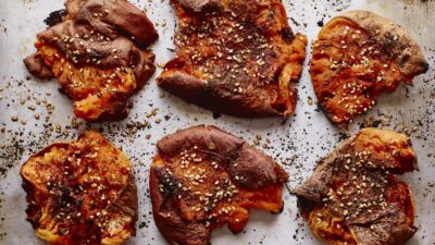 ZA&rsquo;ATAR SMASHED SWEET POTATOES