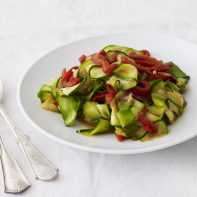 Zucchini and Red Bell Pepper Saut&eacute;
