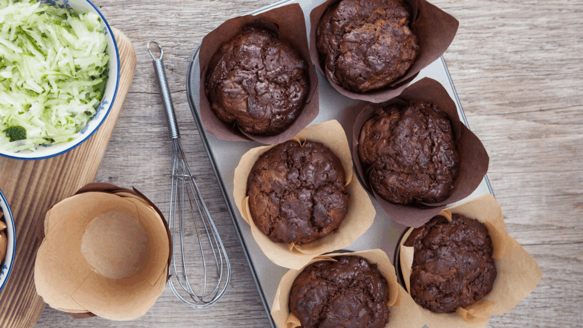 zucchini chocolate muffins