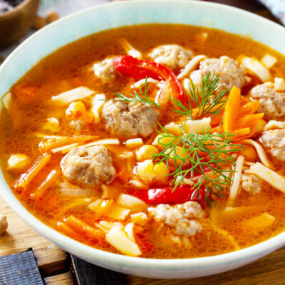 HERBED MEATBALL MINESTRONE
