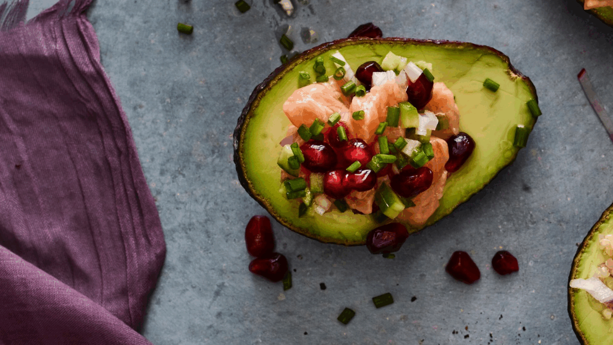 salmon ceviche avocado