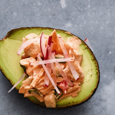Seafood Salad Stuffed Avocado