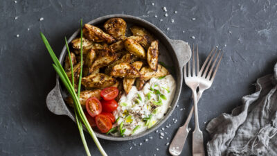 Zaatar Roast Potatoes with Scallion Sauce