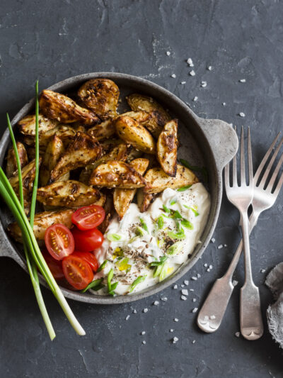 Zaatar Roast Potatoes with Scallion Sauce