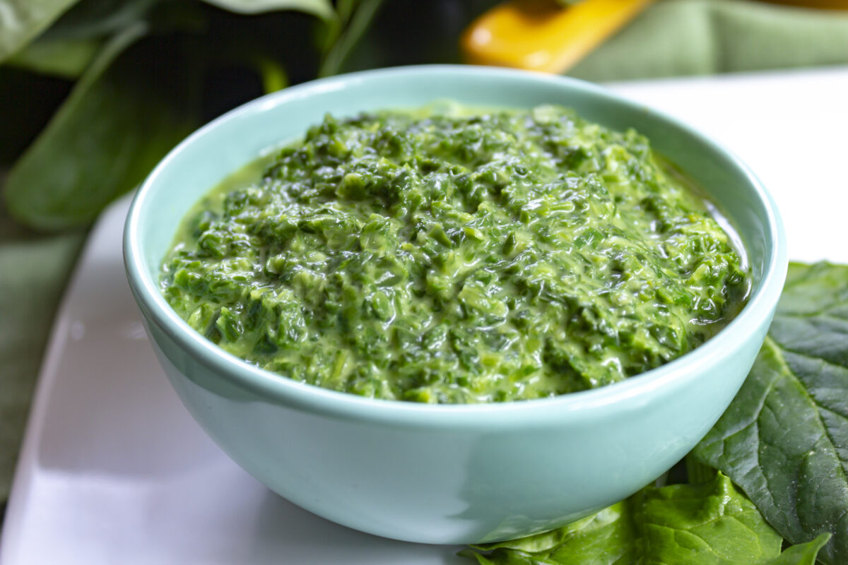 Dairy Free Creamed Spinach Side dish