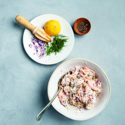 087 baked salmon salad
