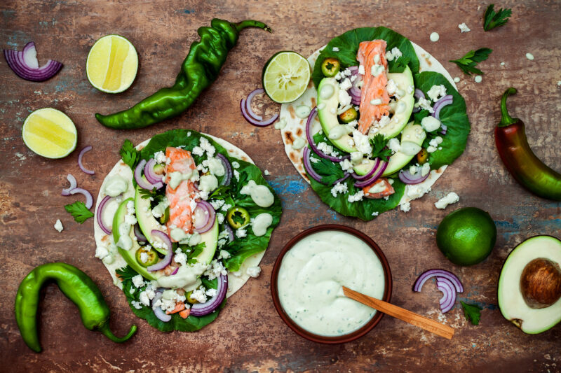 Baja Salmon Tacos