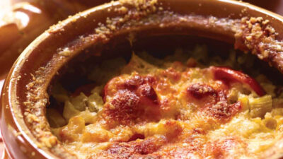 cheesy vegetable crocks