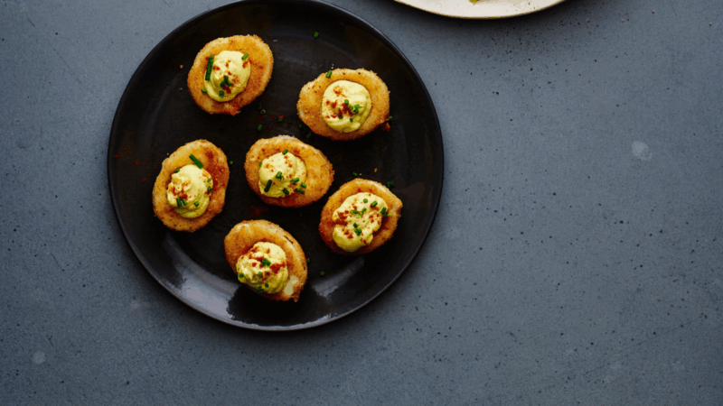 Hanukkah Deviled Eggs