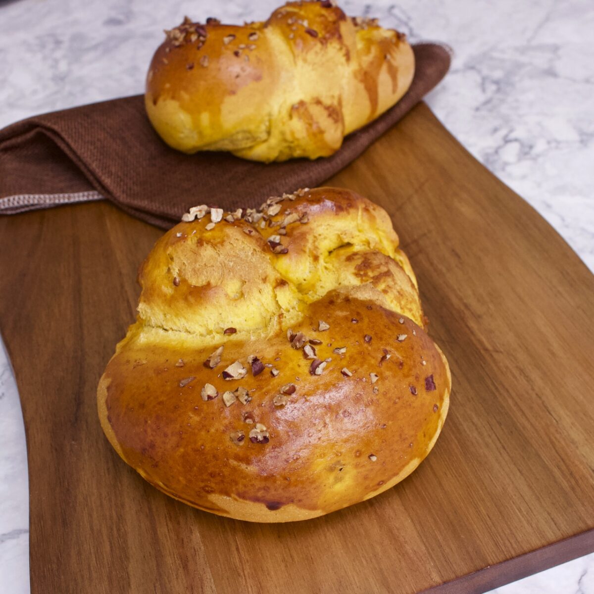 June Pumpkin Challah Knots