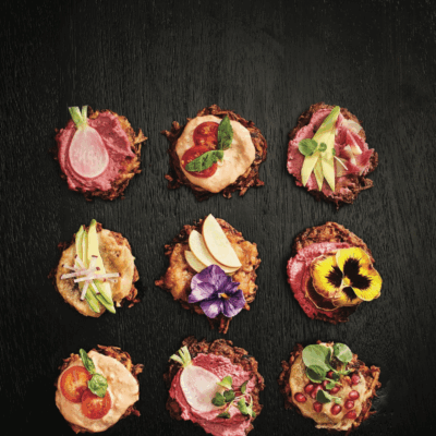 Latkes with toppings