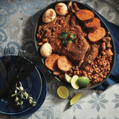 Southern style cholent with brisket