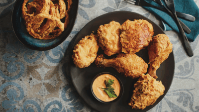 Southern Fried Chicken and Onions