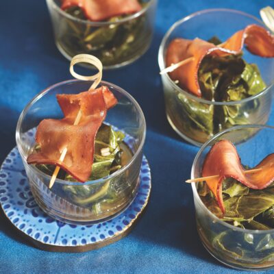 Braised Collard Greens with Turkey Bacon