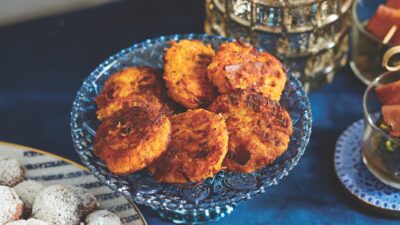Sweet Potato Latkes with Turkey Bacon