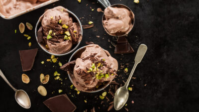 Chocolate gelato homemade