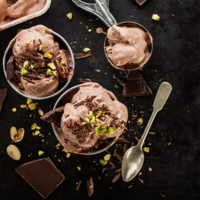 Chocolate gelato homemade