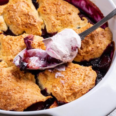 Peach and Blueberry Cobbler