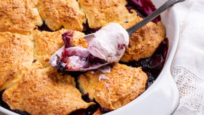 Peach and Blueberry Cobbler