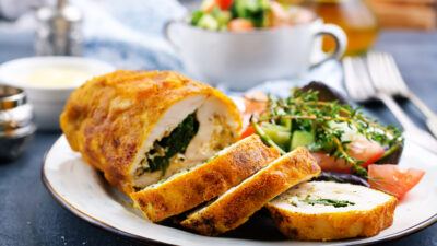 Spinach stuffed chicken breast