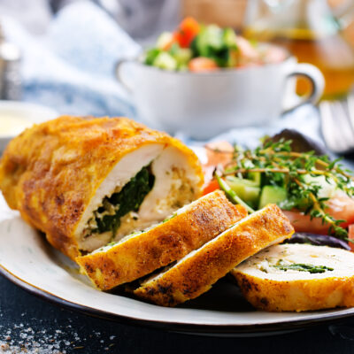 Spinach stuffed chicken breast