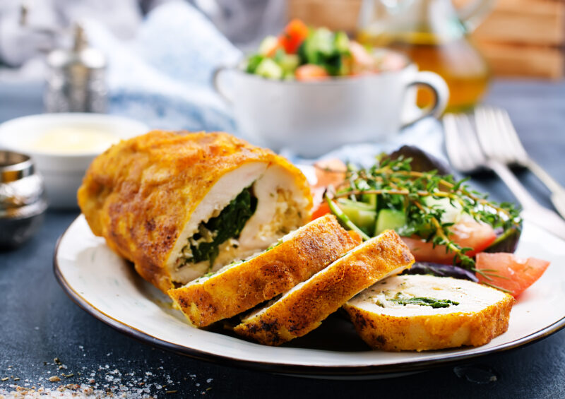 Spinach stuffed chicken breast