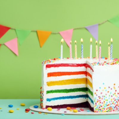 Rainbow Layer Cake for Birthdays