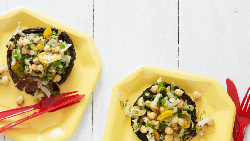 Salad Stuffed Portobellos