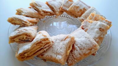 Sweet Vanilla Cream Filled Borekas
