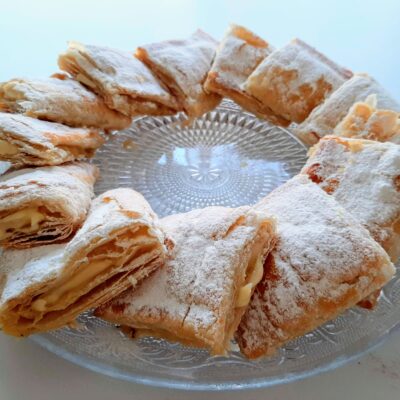 Sweet Vanilla Cream Filled Borekas