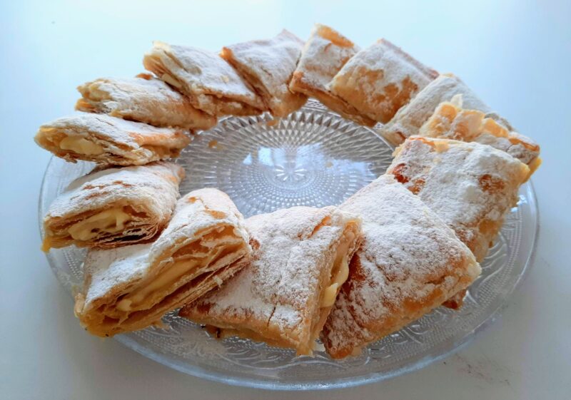 Sweet Vanilla Cream Filled Borekas