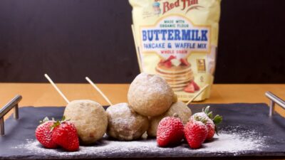 Fried chocolate covered strawberries? Yes, please!