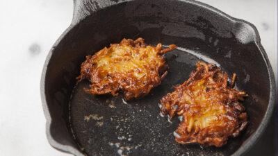 latkes in cast iron