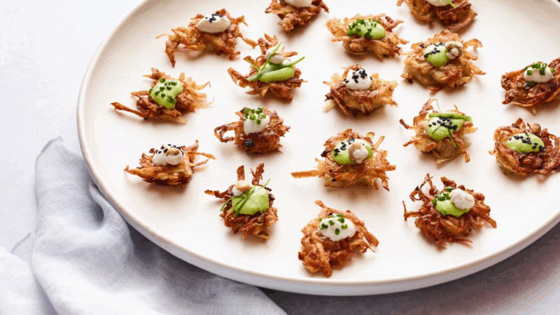 Wasabi Pea Latkes